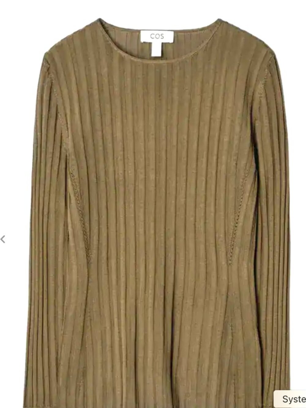 COS Rib Knit Long Sleeves Top